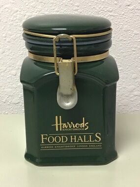 Vintage Harrods Food Halls Collectible Ceramic Cannister